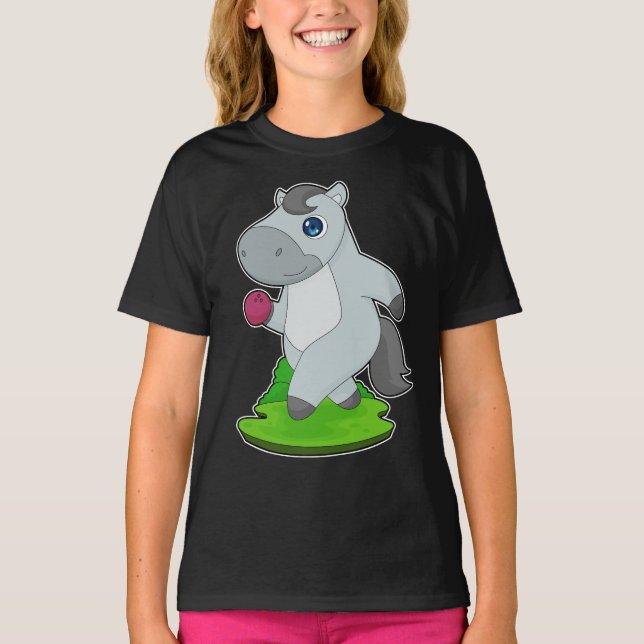 Horse Bowling Bowling ball T-Shirt (Front)
