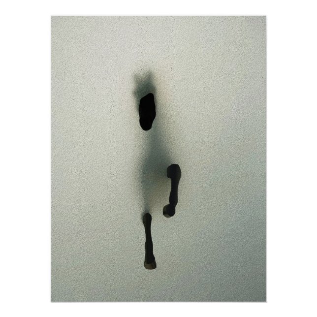 Horse Breaking Through Fog - Abstract Art Poster (Front)