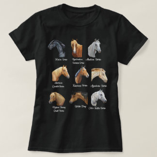 Horse Breeds Equestrian horseback riding gift T-Shirt