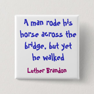 Horse Bridge 2 Inch Square Button
