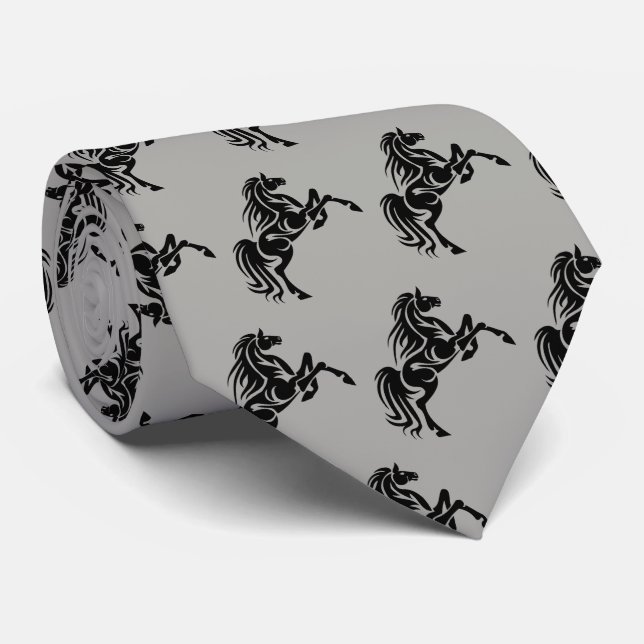 Horse Broncos Mustangs Mascot On Any Colour Tie (Rolled)