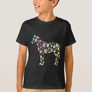 Horse Bunny Easter Egg Easter Day Womens Mens Kids T-Shirt