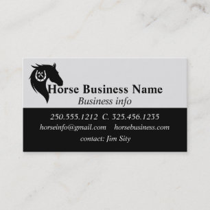 Horse Business Boarding Stables Riding Lessons  Bu Business Card