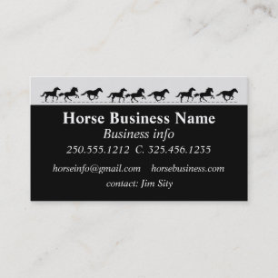 Horse Business Boarding Stables Riding Lessons  Business Card