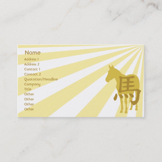 Horse - Business Business Card (Front)