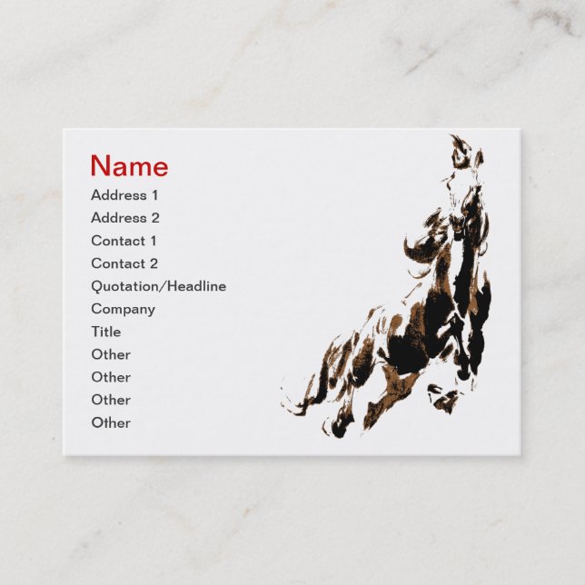 Horse Business Card (Front)