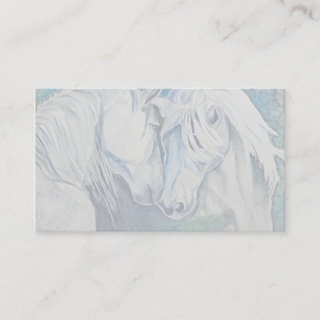 Horse Business Card- Blue Business Card (Front)