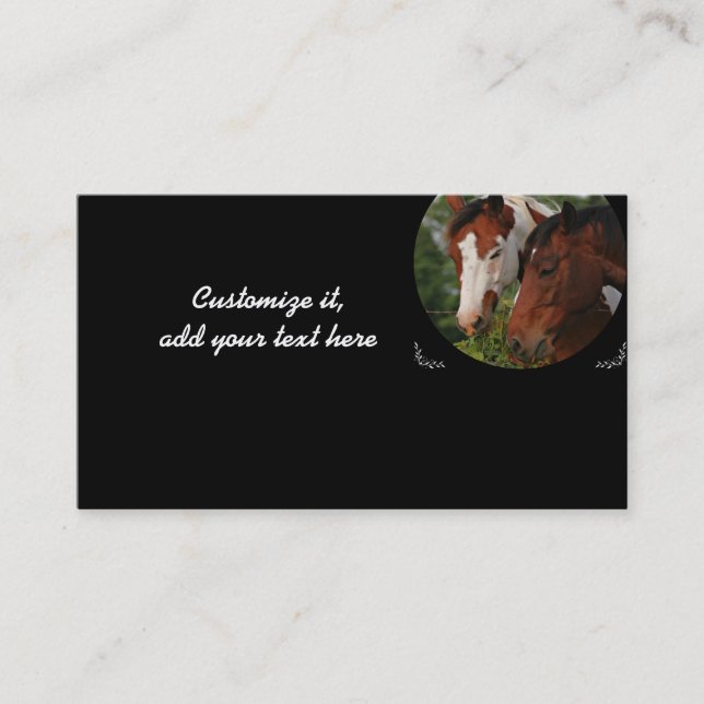 Horse business cards (Front)