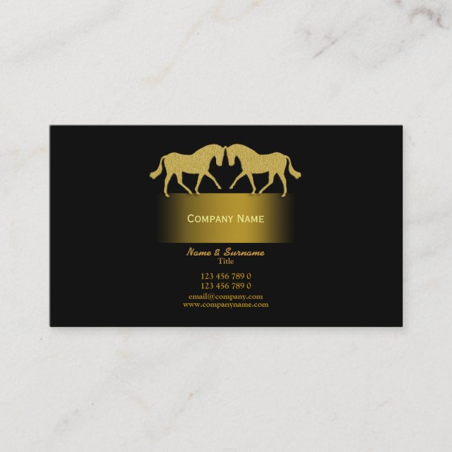 Horse business marketing business card (Front)