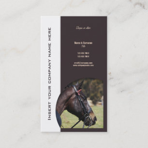Horse business marketing card