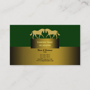 Horse business marketing gold green card