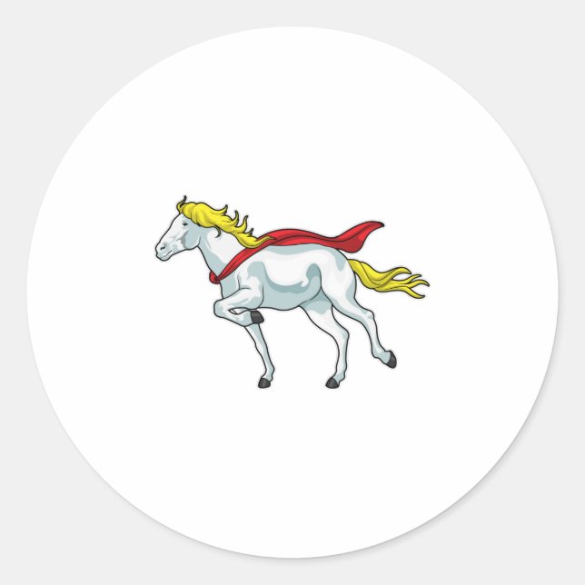 Horse Cape Classic Round Sticker (Front)