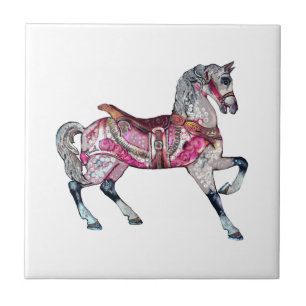 Horse carousel Ceramic Tile