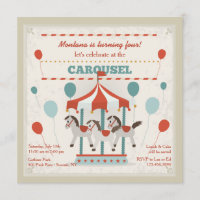 Horse Carousel Invitation