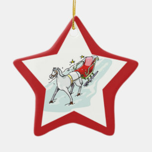 Horse & Carriage - Ceramic Ornament
