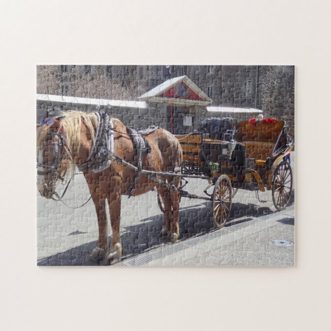 Horse Carriage Montreal. Jigsaw Puzzle (Horizontal)