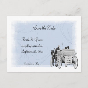 Horse & Carriage Save the Date Postcard