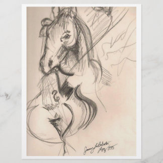 Horse Cello Drawing Flyer