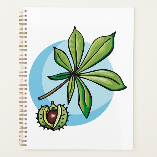 Horse Chestnut Leaf and Conker Planner (Front)