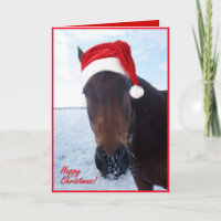 Horse Christmas Card - blank inside
