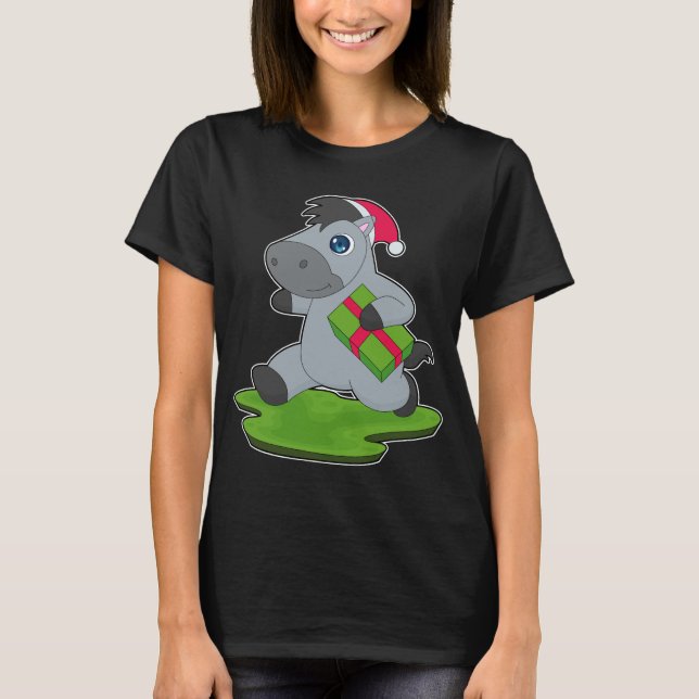 Horse Christmas Package T-Shirt (Front)