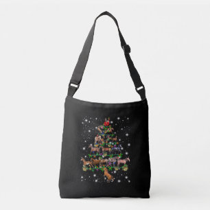 Horse Christmas Tree Covered By Flashlight Crossbody Bag