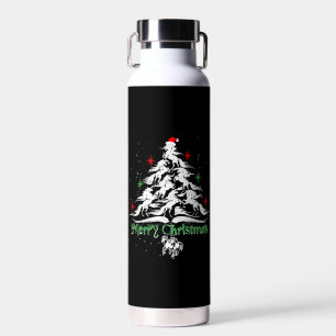 Horse Christmas Tree T-shirt, Christmas Horse Tree Water Bottle