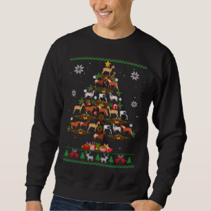 Horse Christmas Tree Ugly Sweater Horse Lover Fami