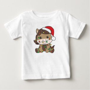 Horse Christmas Winter Animals Holiday Horses Baby T-Shirt