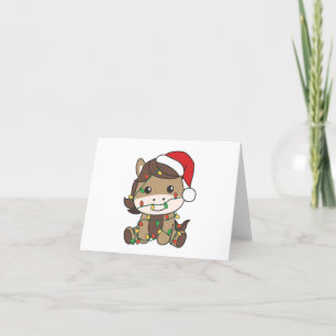 Horse Christmas Winter Animals Holiday Horses Card