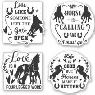Horse citation autocollant bundle