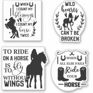 Horse citation autocollant bundle