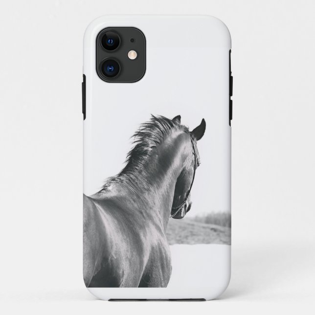 horse collection. B&W OtterBox iPhone Case (Back)