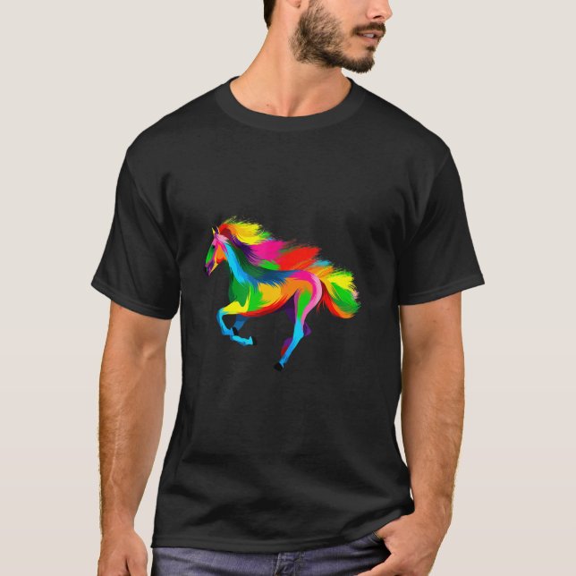 Horse Colourful T-Shirt (Front)
