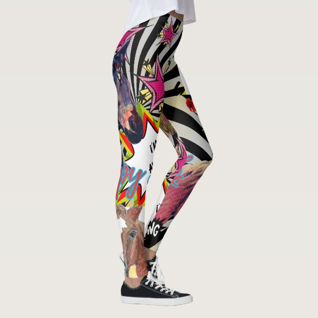 horse comic design leggings (Right)