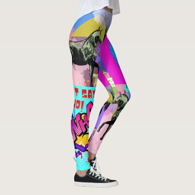 horse comic design leggings (Right)