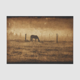 Horse Country Rustic Vintage Texture Decoupage Tissue Paper