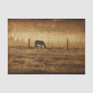 Horse Country Rustic Vintage Texture Decoupage Tissue Paper