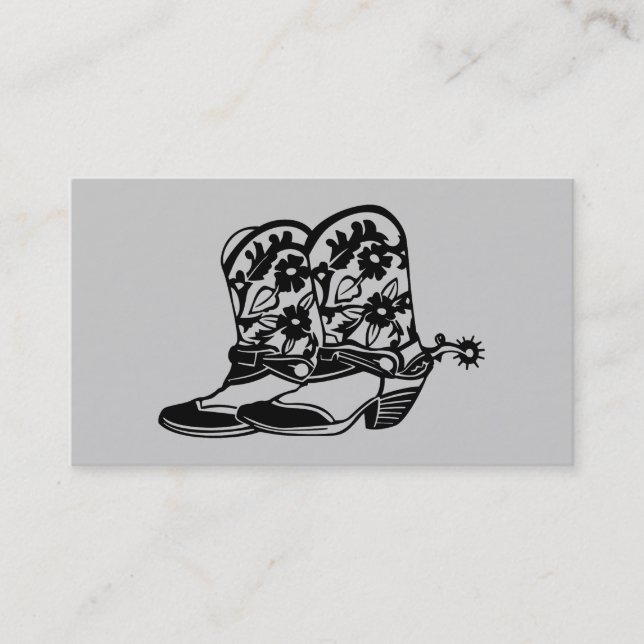Horse Cowboy Boots Business Card (Front)