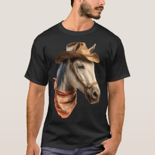 Horse Cowboy Equestrian Riding Funny Graphic  T-Shirt