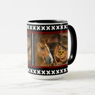 Horse Cowboy Hat Lasso Western Pattern Mug
