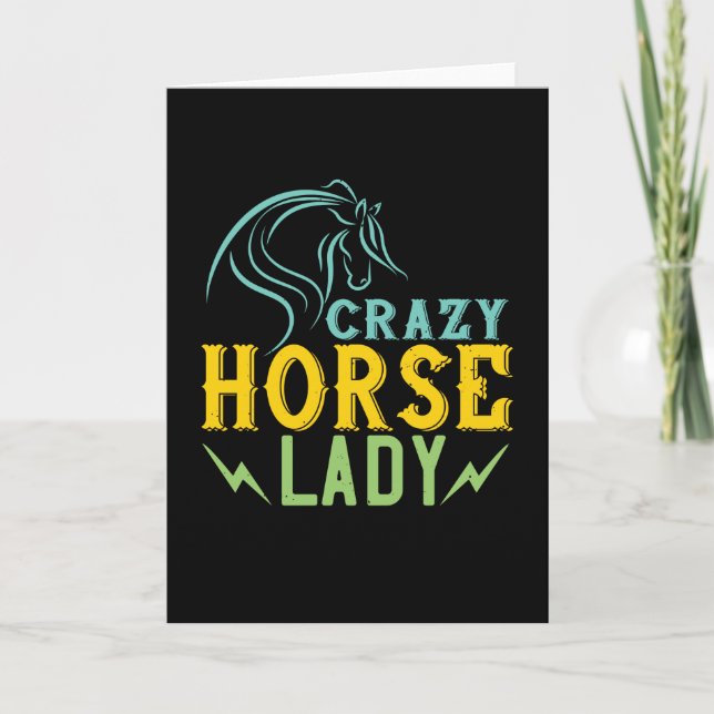 Horse - Crazy Horse Lady Card (Front)