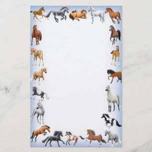 Horse Crazy Stationery Blue