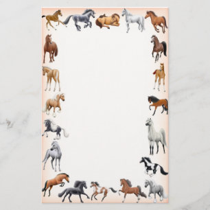 Horse Crazy Stationery Peach