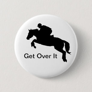 Horse Cross-Country Eventing 2 Inch Round Button