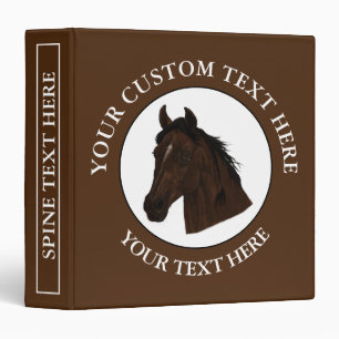 Horse Custom Text Classic Icon Logo  Binder
