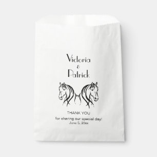 Horse Custom Thank You Wedding Favour Bag