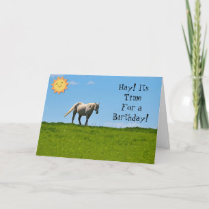 Horse Cute Pun Art Carte Anniversaire