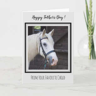 Horse Dad - Happy Father's Day Cute Horse Photo Card