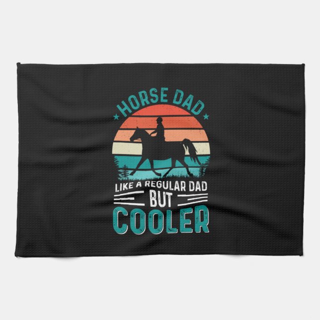 Horse Dad Kitchen Towel (Horizontal)